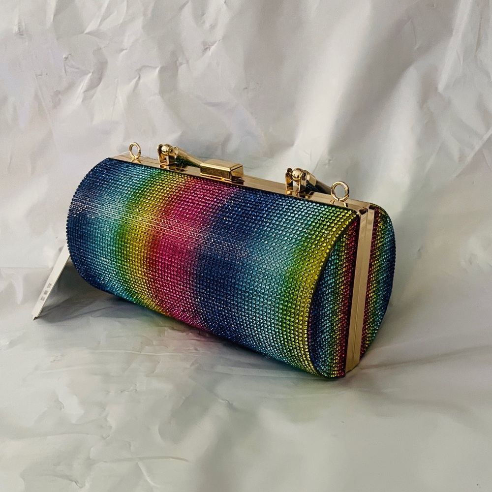 Calessa Multi-Color Glitter Wristlet with Gold Details - Picture 4 of 5